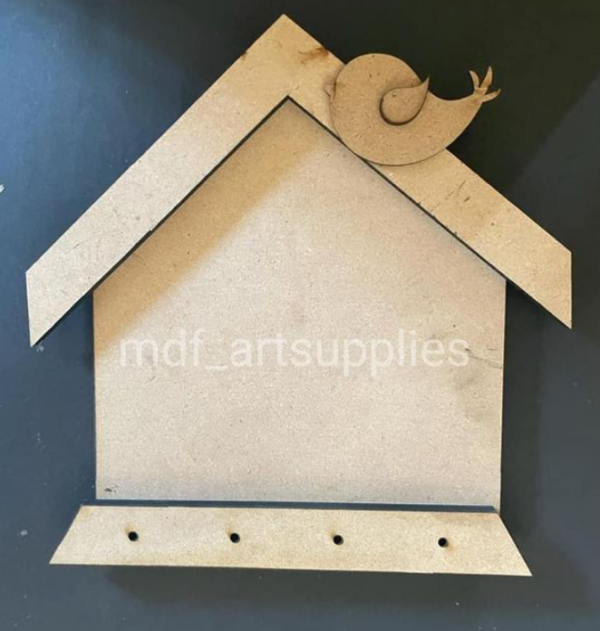 House Shape Keyholder with Bird