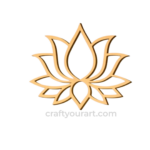 Lotus Through Cutouts with Borders