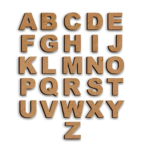 Alphabet set of 26 pieces