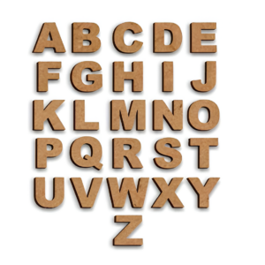 Alphabet set of 26 pieces