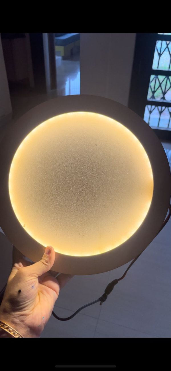 Moon Light 3D Texture Base (With LED and Adopter)