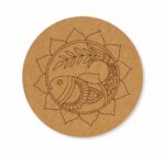 Madhubani Fish premarked Round design 1