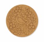 Madhubani peacock premarked Round design 1