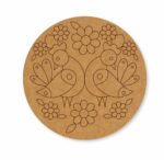 Madhubani peacock premarked Round design 3