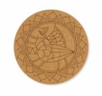 Madhubani peacock premarked Round design 2