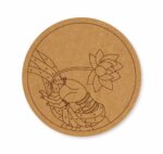 Hand Lotus Madhubani Pre Marked Round MDF Design 1