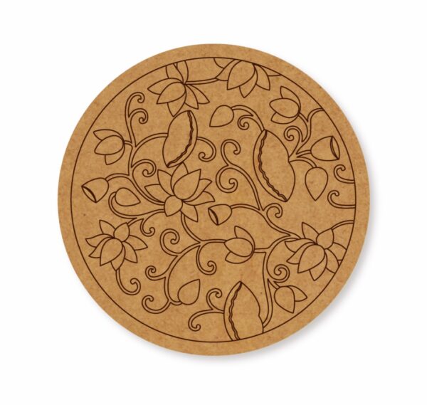 Madhubani premarked Round base design 3