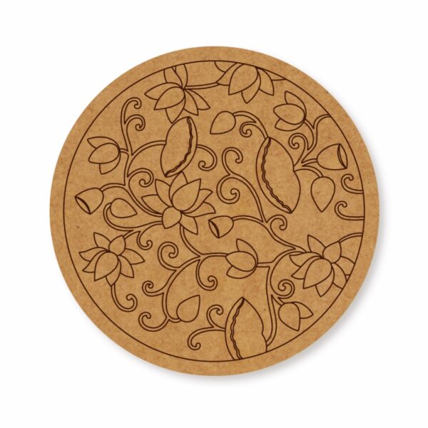 Madhubani premarked Round base design 3