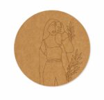 Girl with leaves premarked Round design 2