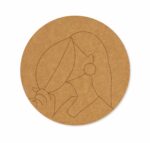 Girl with leaves premarked Round design 1