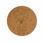 Elephant with balloon premarked Round design 2