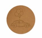 Car with balloon premarked Round design 1
