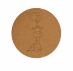 Giraff with balloon premarked Round base design 1