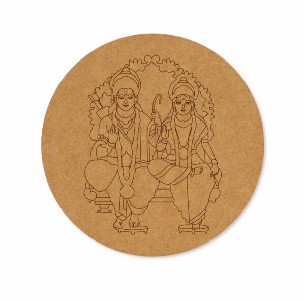Shri Ram Sita Premarked Round design 1