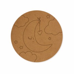 Moon and clouds premarked Round design 1