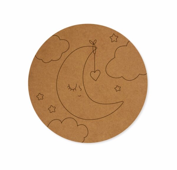 Moon and clouds premarked Round design 1