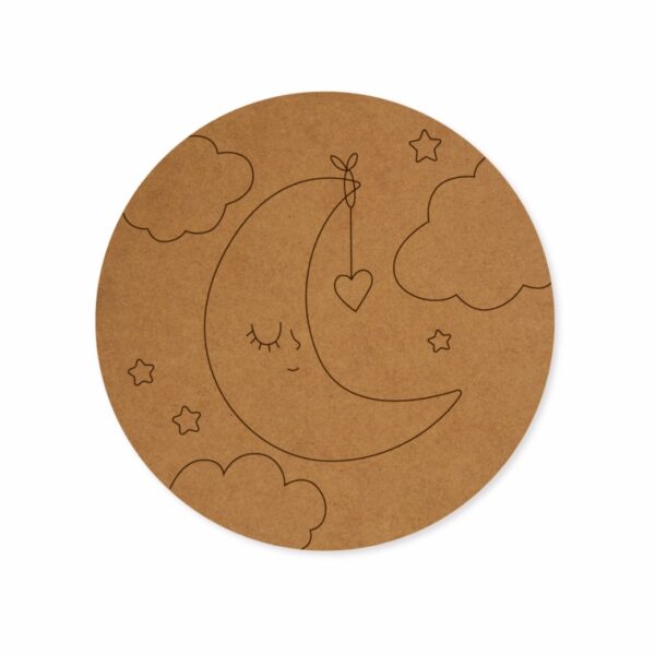 Moon and clouds premarked Round design 1