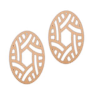Designer oval earrings design 2