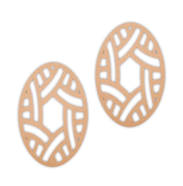 Designer oval earrings design 2