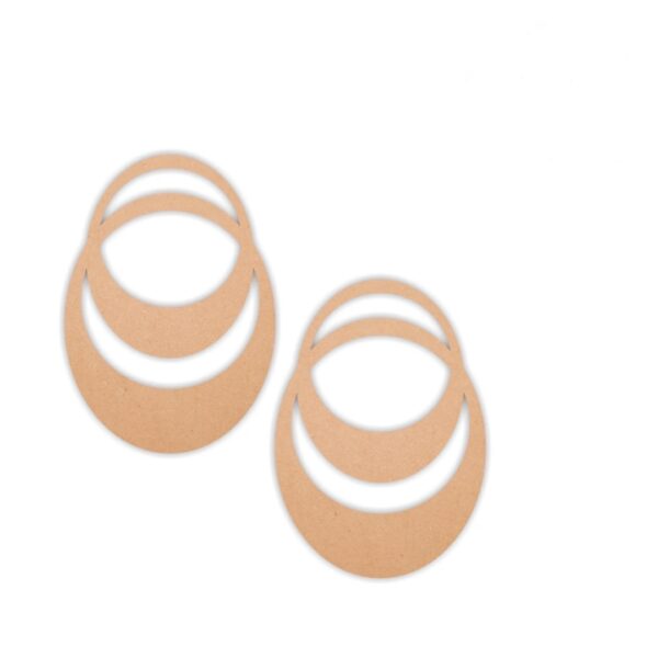 Designer oval earrings design 3