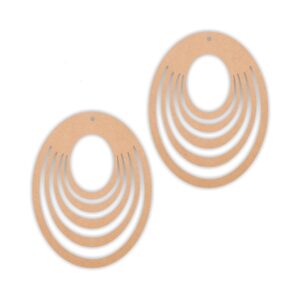 Designer oval earrings design 4