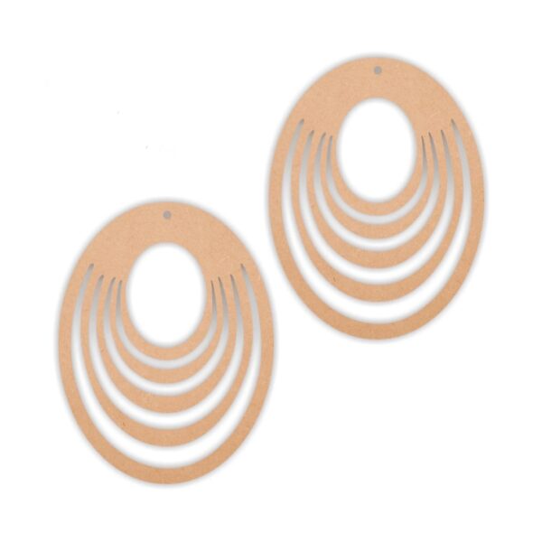 Designer oval earrings design 4
