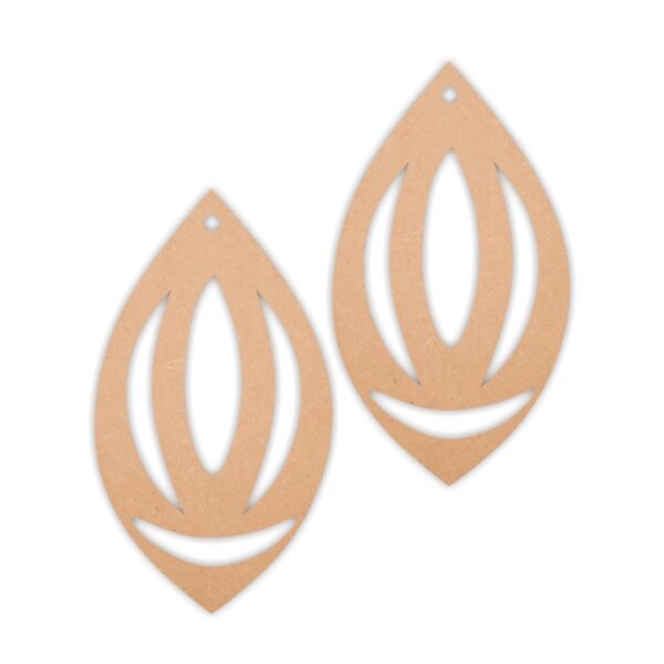 Leaf earrings design 3