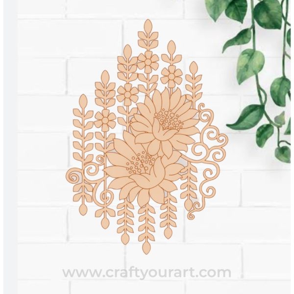 Flower Motif Pre Marked MDF Design 5