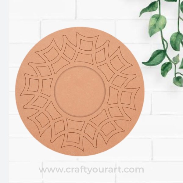 Diya Tealight Holder Pre Marked MDF Design 29