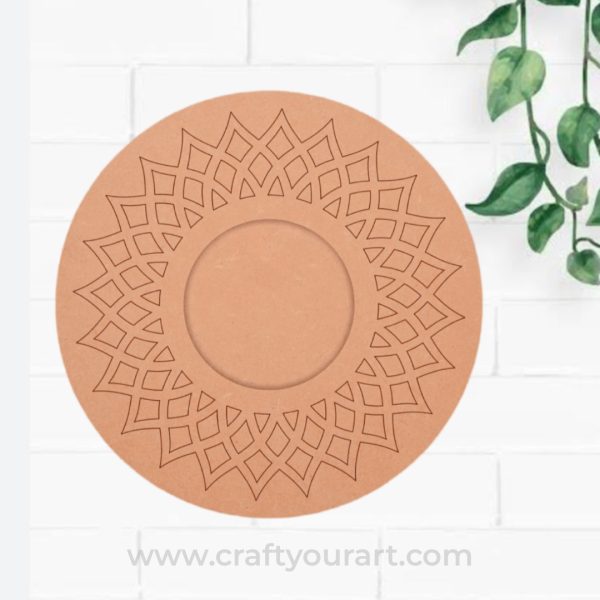 Diya Tealight Holder Pre Marked MDF Design 22