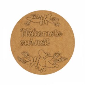 Bird leaves nameplate design 1