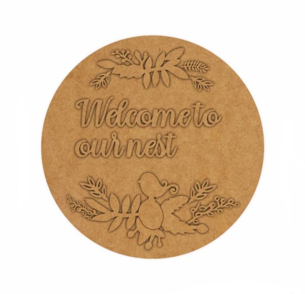 Bird leaves nameplate design 1