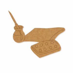 Palette with brush and paper design 1