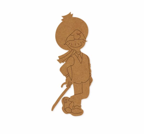Old man with stick design 1