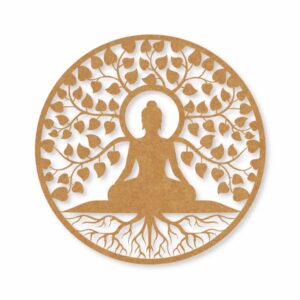 Buddha with leaves design 1