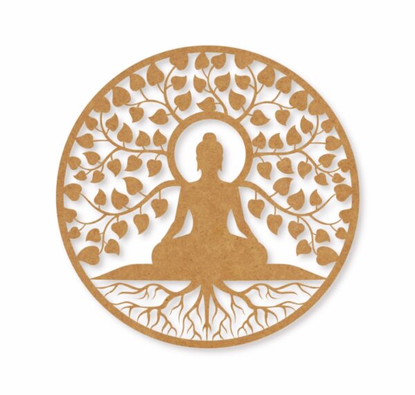 Buddha with leaves design 1