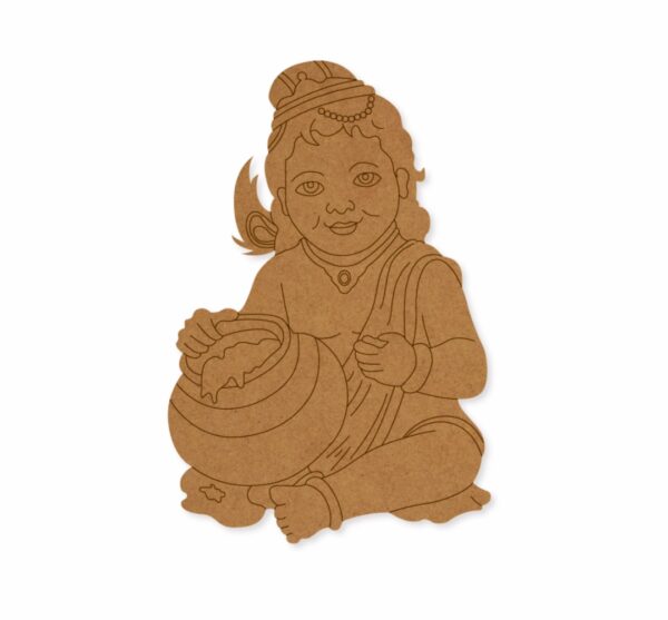 Krishna ji with makhan design 2