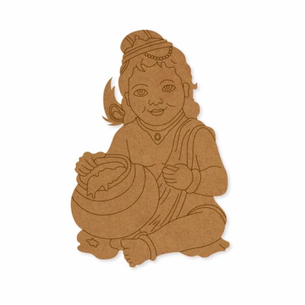 Krishna ji with makhan design 2