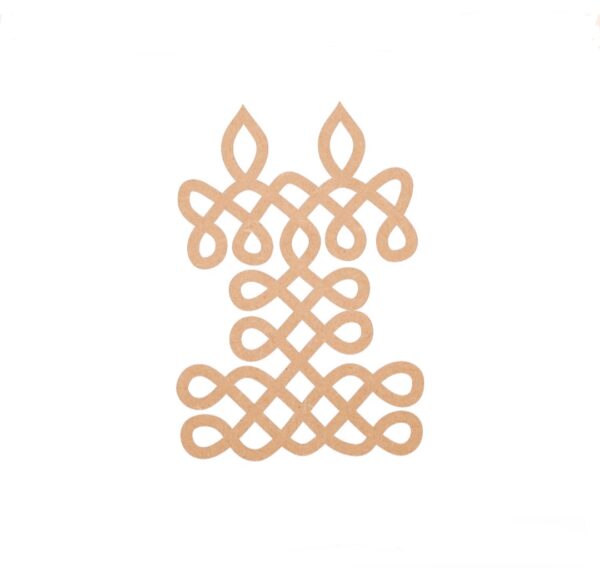 Candle pattern plain kolam art design 1