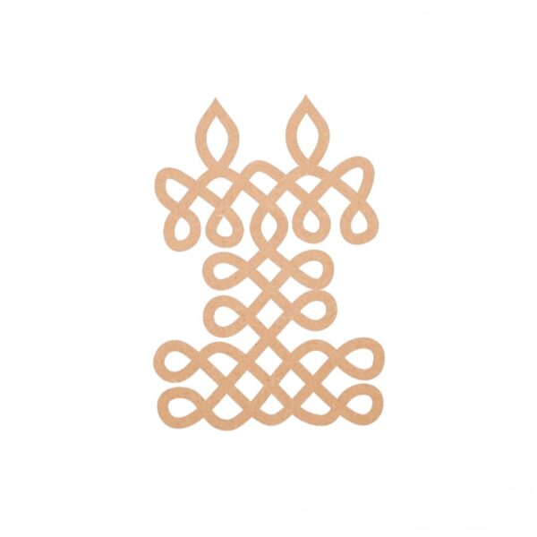 Candle pattern plain kolam art design 1