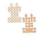 Candle pattern plain kolam art design 1