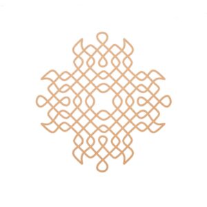 Vintage plain kolam art design 1