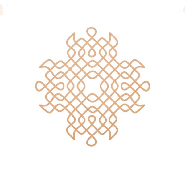 Vintage plain kolam art design 1