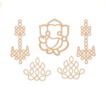 Ganesh ji plain kolam art design 1