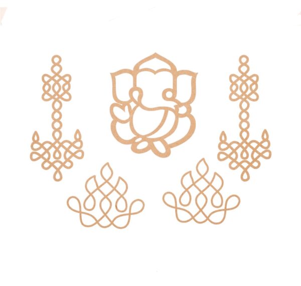 Ganesh ji plain kolam art design 1