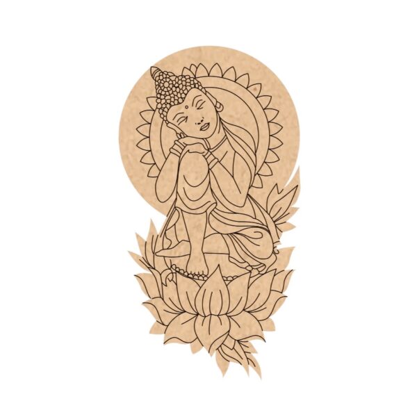 Buddha on lotus design 1