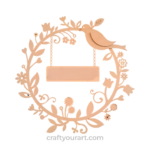 Floral bird theme name board design