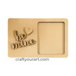 Polaroid Frame With Be Mine Word