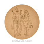 Shri Ram sita Premarked Round design 4