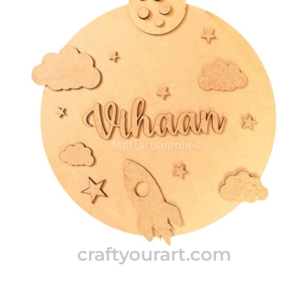 Space theme Nameplate design 1